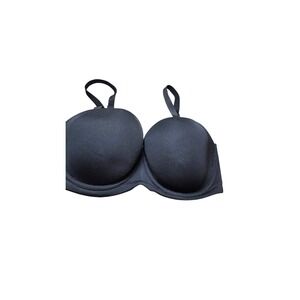 Wacoal Strapless Black Bra US 36DDD Smooth Padded Cups Adjustable Straps